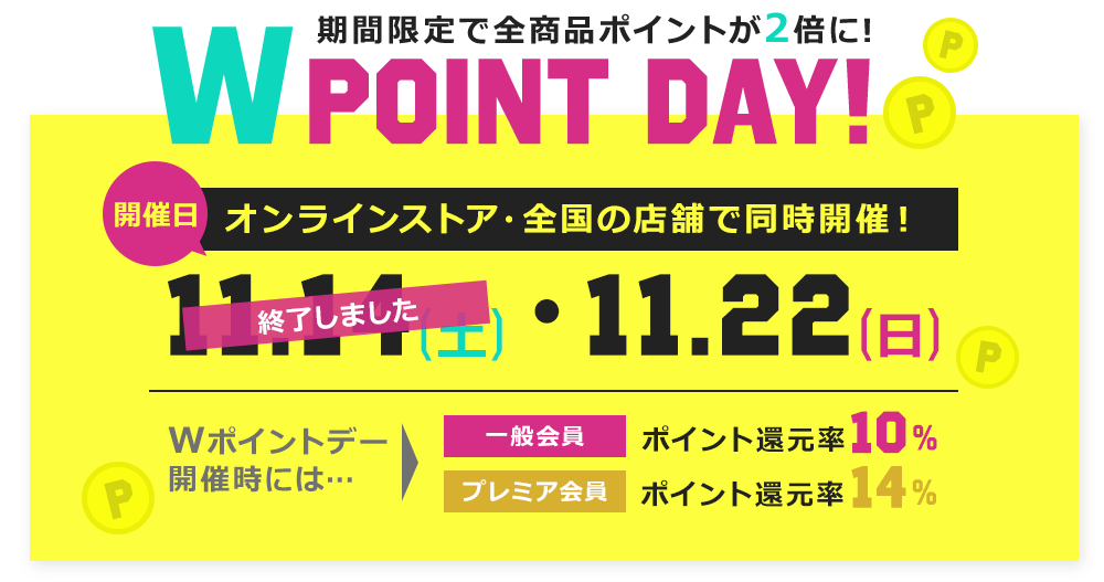 イレブンフェスタ2020「Wポイントデー」