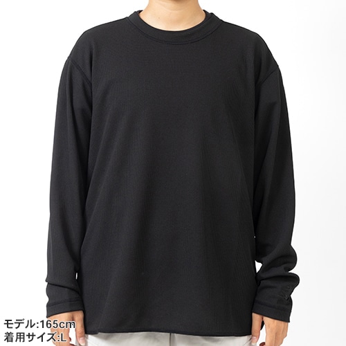 Black Out Collection ポリワッフルロングスリーブシャツ