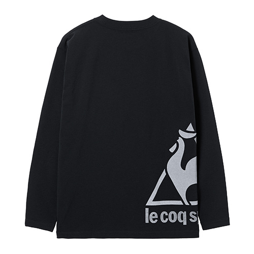 コットンライクポリエステルビッグロゴ長袖Tシャツ
