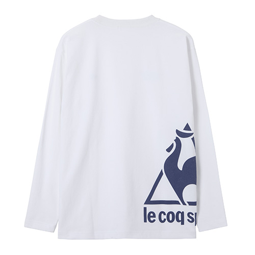 コットンライクポリエステルビッグロゴ長袖Tシャツ
