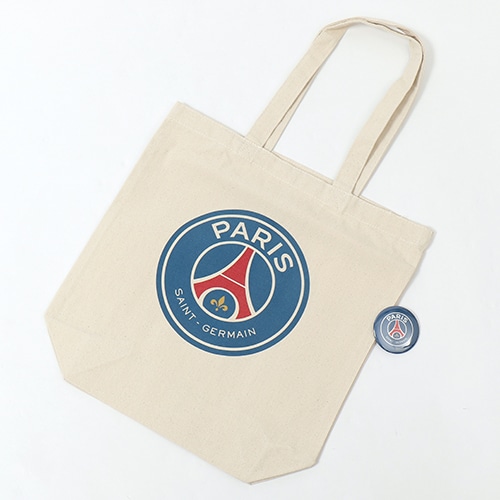 PSG 缶バッジ付キャンバストート(M)