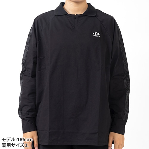 AWAY DAYS フィールテック衿付き長袖ワイドプラクティスシャツ