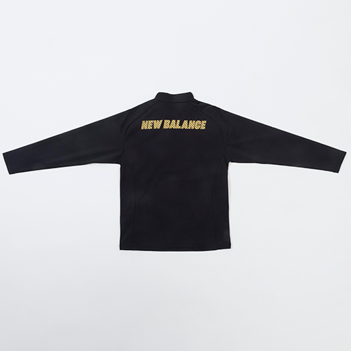 Black Out ストレッチニットハーフジップトップ