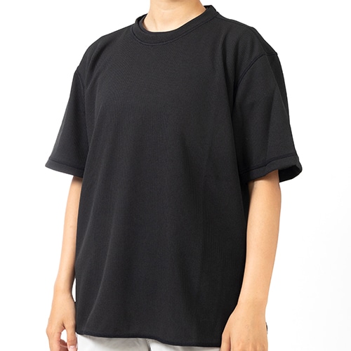Black Out Collection ポリワッフルショートスリーブシャツ