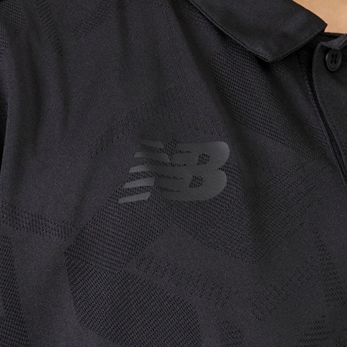 Black Out ジャガードメッシュニットポロシャツ