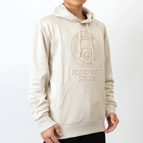 パリSG POLYSUEDE EMBOSS LOGO HOODIE