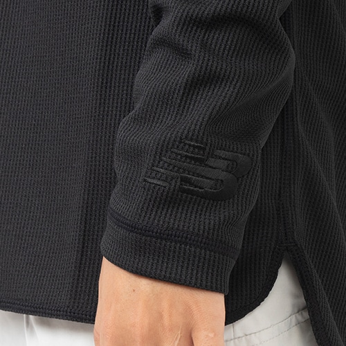 Black Out Collection ポリワッフルロングスリーブシャツ