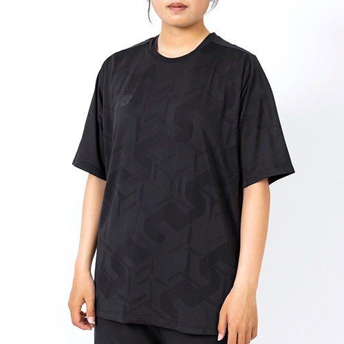 Black Out ジャガードメッシュニットショートスリーブTシャツ