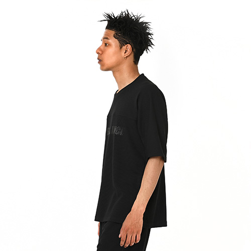 Black Out ポリワッフルショートスリーブシャツ