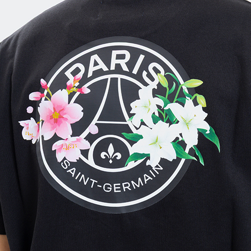パリSG バック フラワーエンブレム 半袖Tシャツ