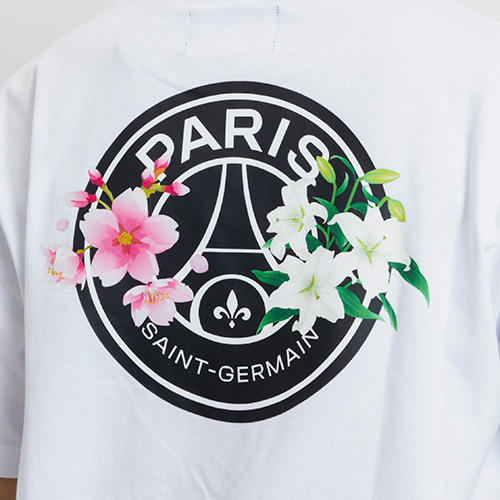 パリSG バック フラワーエンブレム 半袖Tシャツ