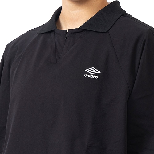AWAY DAYS フィールテック衿付き長袖ワイドプラクティスシャツ