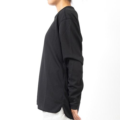 Black Out Collection ポリワッフルロングスリーブシャツ