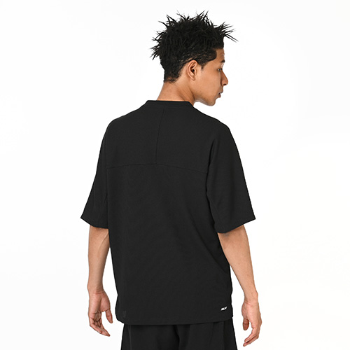 Black Out ポリワッフルショートスリーブシャツ