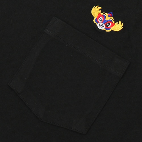 東京ドロンパ刺繍ポケット付きTシャツ BLK