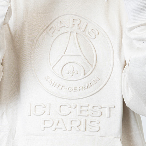 パリSG POLYSUEDE EMBOSS LOGO HOODIE