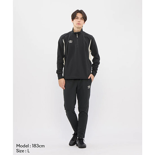 THE THIRD ウォームアップハーフジップトップ