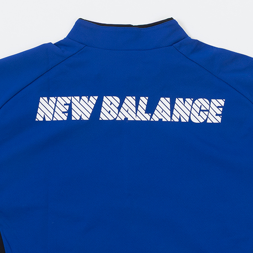 Black Out ストレッチニットハーフジップトップ