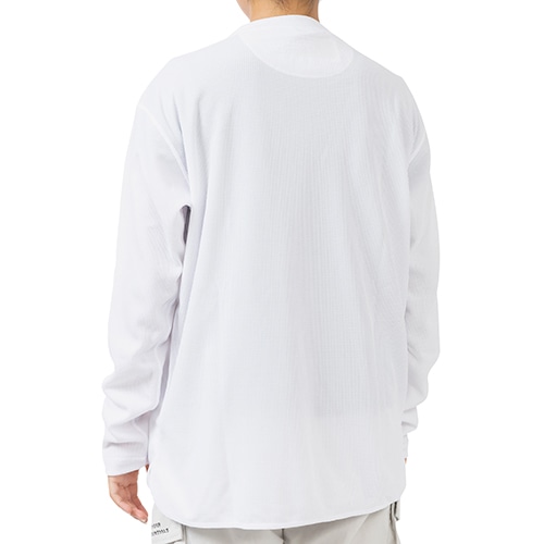 Black Out Collection ポリワッフルロングスリーブシャツ