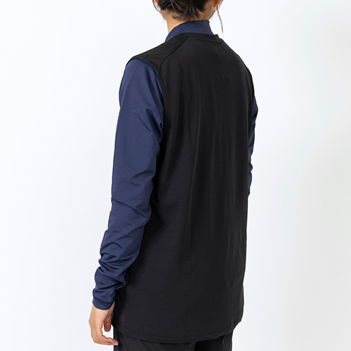Black Out ジャガードメッシュニットノースリーブシャツ