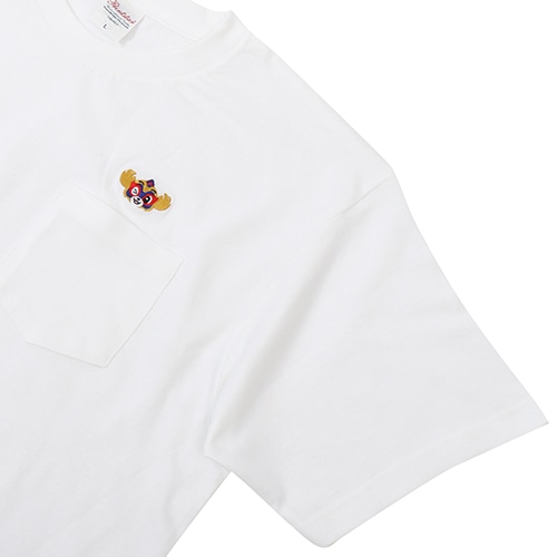 東京ドロンパ刺繍ポケット付きTシャツ WHT