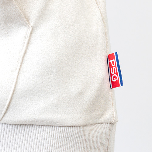 パリSG POLYSUEDE EMBOSS LOGO HOODIE