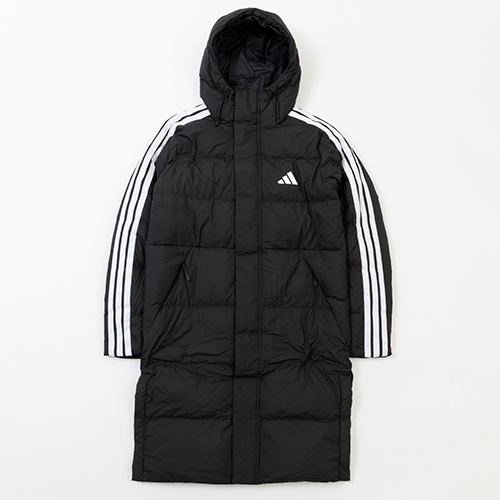 スリーストライプ ロングダウンコート