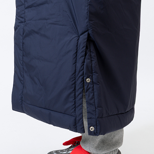 スリーストライプス ルーズフィット ロングボアコート