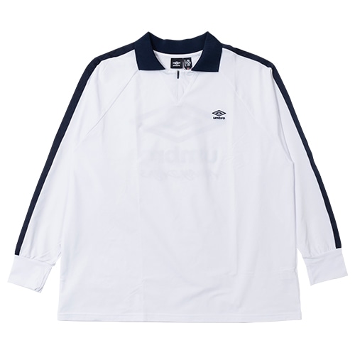 AWAY DAYS フィールテック衿付き長袖ワイドプラクティスシャツ