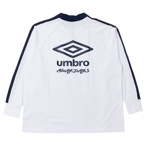 AWAY DAYS フィールテック衿付き長袖ワイドプラクティスシャツ
