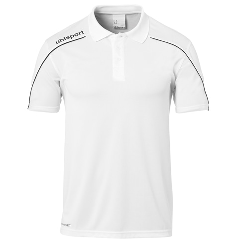 ウールシュポルト ストリーム22 ポロシャツ レッド×ホワイト サッカーウェア画像