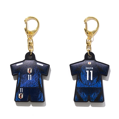 日本代表オフィシャルグッズ プレーヤーズユニ型ラバーキーホルダー2024 前田大然 サッカー