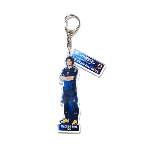 日本代表オフィシャルグッズ！選手のポージング写真がデザインされたプレーヤーズアクリルキーホルダーが登場！ 推しの選手をアピールするのにおすすめです。 【サイズ】 約W40×H100mm ※オフィシャル