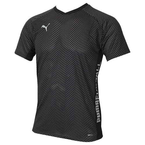 50%OFF！ プーマ PUMA FUSSBAL HYBRID AOP SS Tシャツ プーマ ブラック サッカーウェア画像