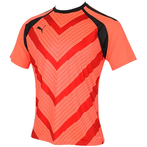 プーマ TEAMLIGA グラフィック SSシャツ フェアリー コーラル/バーント レッド サッカーウェア画像