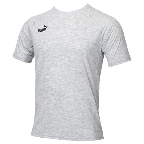 ＜サッカーショップ加茂＞ プーマ TEAMFINAL カジュアル 半袖 Tシャツ ライト グレー ヘザー サッカーウェア