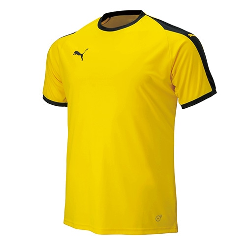＜サッカーショップ加茂＞ プーマ LIGA ゲームシャツ サイバーイエロー×プーマブラック サッカーウェア
