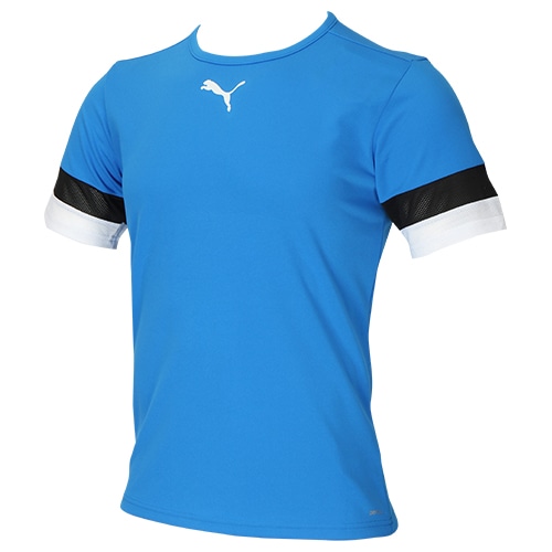 ＜サッカーショップ加茂＞ プーマ TEAMRISE ゲームシャツ エレクトリック ブルー レモネード/プーマ ブラック/プーマ ホワイト サッカーウェア