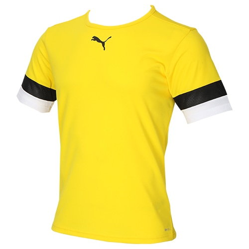 ＜サッカーショップ加茂＞ プーマ TEAMRISE ゲームシャツ サイバー イエロー/プーマ ブラック/プーマ ホワイト サッカーウェア