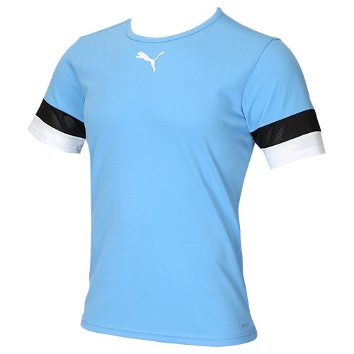＜サッカーショップ加茂＞ プーマ TEAMRISE ゲームシャツ チーム ライト ブルー/プーマ ブラック/プーマ ホワイト サッカーウェア