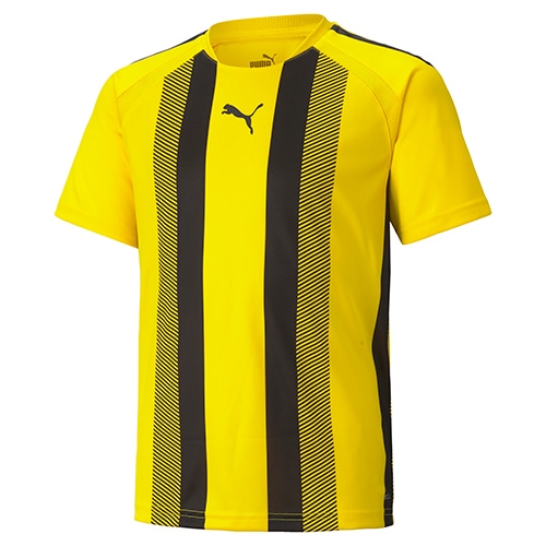 プーマ TEAMLIGA ストライプ ゲームシャツ JR サイバー イエロー/プーマ ブラック サッカー