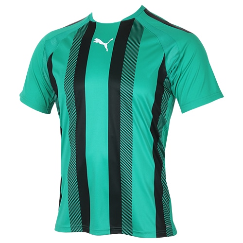 プーマ TEAMLIGA ストライプ ゲームシャツ ペッパー グリーン/プーマ ブラック/プーマ ホワイト サッカーウェアの画像
