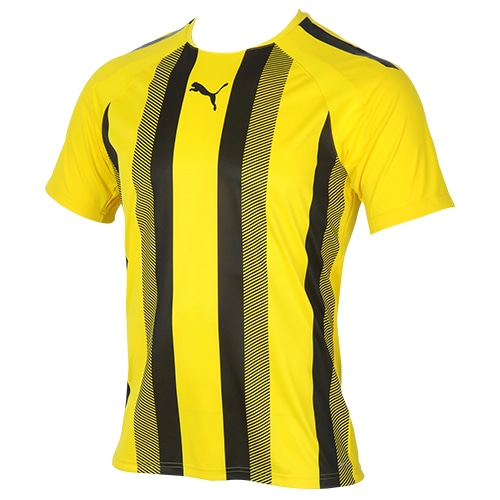 プーマ TEAMLIGA ストライプ ゲームシャツ サイバー イエロー/プーマ ブラック サッカーウェアの大画像