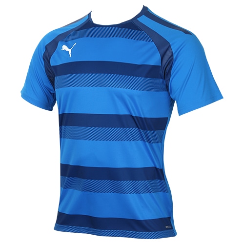 プーマ TEAMVISION フープ ゲームシャツ エレクトリック ブルー レモネード/リモージュ/プーマ ホワイト サッカーウェアの画像