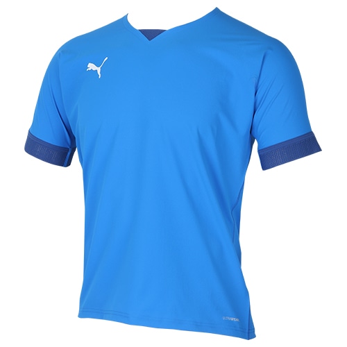 ＜サッカーショップ加茂＞ プーマ TEAMFINAL ゲームシャツ エレクトリック ブルー レモネード/リモージュ サッカーウェア