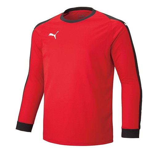 プーマ ジュニア LIGA ＧＫ シャツ パッド付き プーマレッド×プーマブラック サッカーの大画像