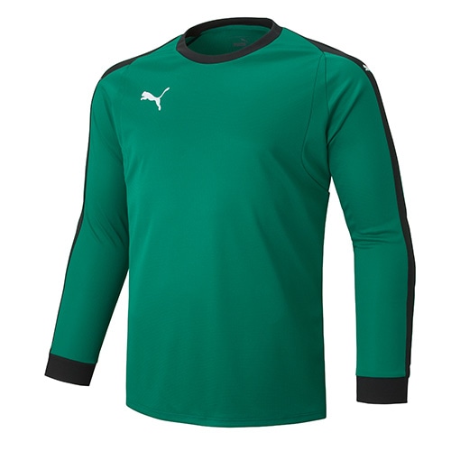 プーマ ジュニア LIGA ＧＫ シャツ パッド付き ペッパーグリーン×プーマブラック サッカーの画像