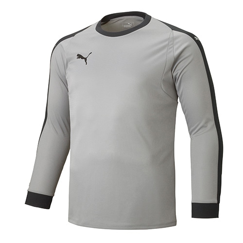 プーマ ジュニア LIGA ＧＫ シャツ パッド付き シルバー×プーマブラック サッカーの画像