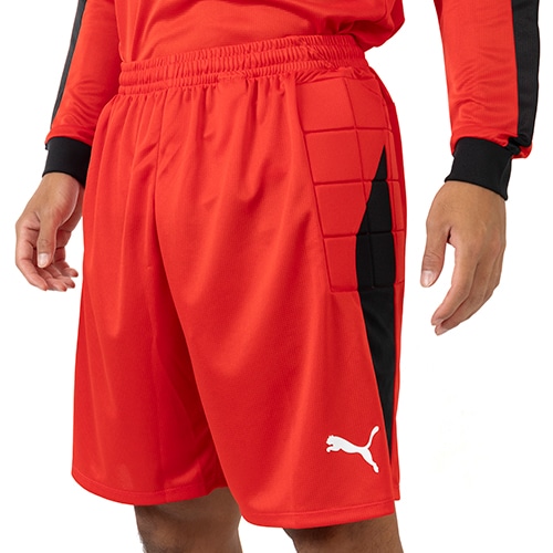 プーマ LIGA GK パンツ パッドツキ01PUMA RED プーマレッド×プーマブラック サッカー画像