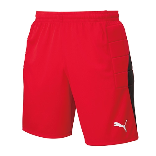 プーマ LIGA ジュニア GK パンツ パッドツ01PUMA RED プーマレッド×プーマブラック サッカーの大画像